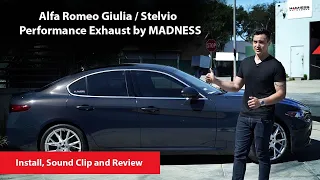 Install Sound Clip Review Alfa Romeo Giulia Stelvio Performance Exhaust by MADNESS