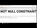 ORACLE BASIC 4 NOT NULL KEY CONSTRAINTS STUDY EASY
