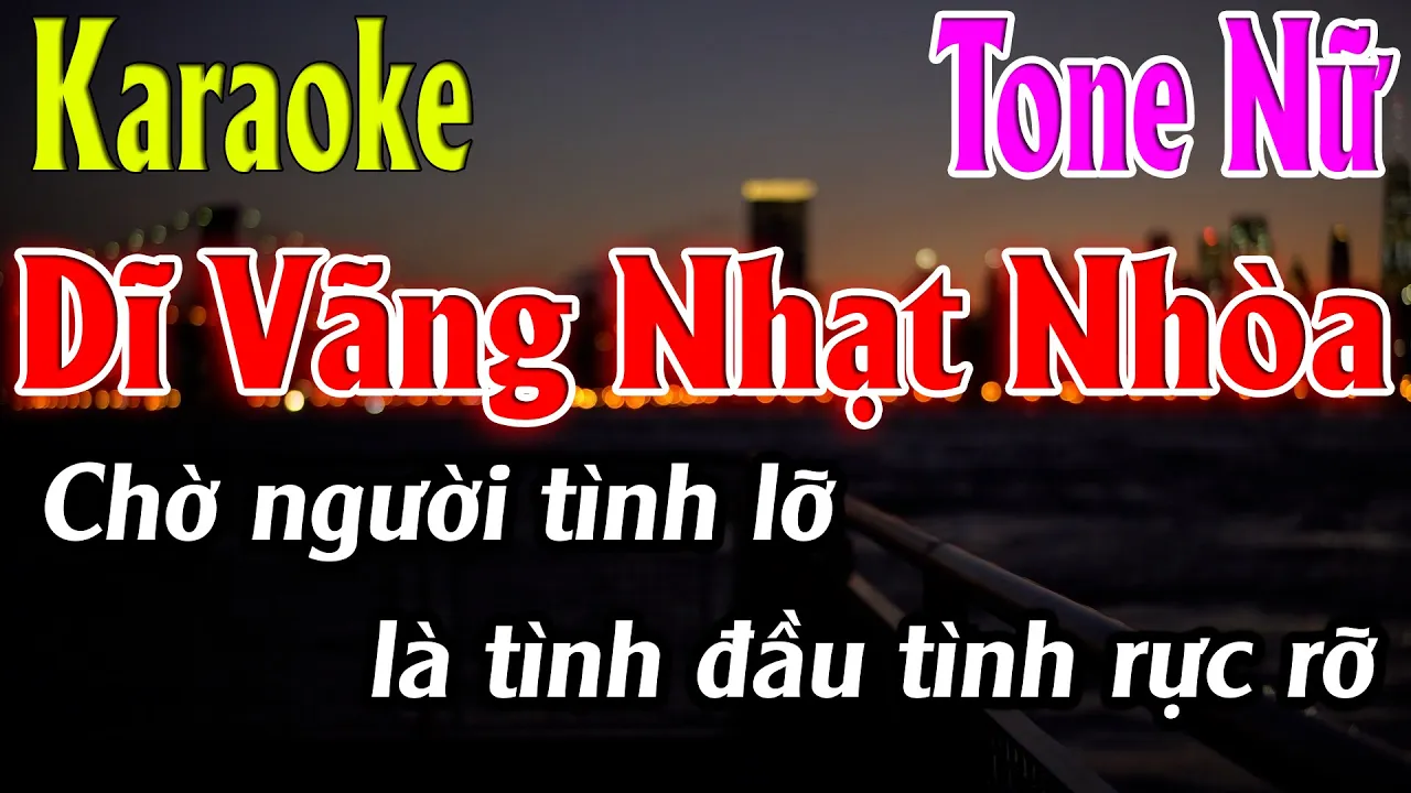 Đĩ Vãng Nhạt Nhòa Karaoke Tone Nữ Karaoke Lâm Organ - Beat Mới