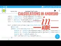 AIDE Simple Calculations in Android