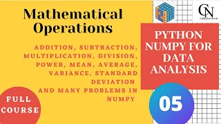 Mathematical operations in NumPy power trigonometry mean variance standard deviation