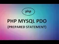 Php Mysql PDO Prepared Statement to Prevent Sql Injection