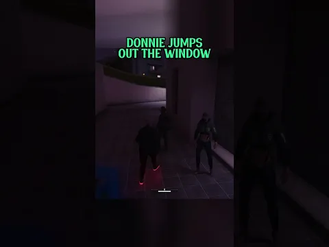 Donnie Jumps out a window