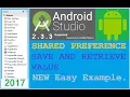 Android shared preference simple example - Android studio 2 3 3 NEW