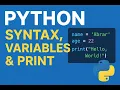 Python Syntax Explained Variables Print Function for Beginners Code Coffee
