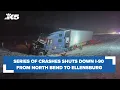 BREAKING I-90 closed from North Bend to Ellensburg following series of crashes