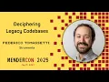 Federico Tomassetti on Deciphering Legacy Codebases Using Idioms MenderCon 2025