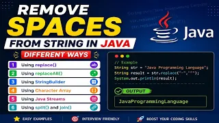 Remove Spaces from String in Java Different Ways with Examples