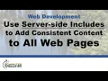 Use PHP Server-side Includes to Add Consistent Content to All Web Pages in a Site