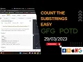 Count the Substrings Easy POTD 2023 gfg CodeThurst leetcode