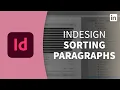 InDesign Tutorial - Alphabetically Sorting paragraphs