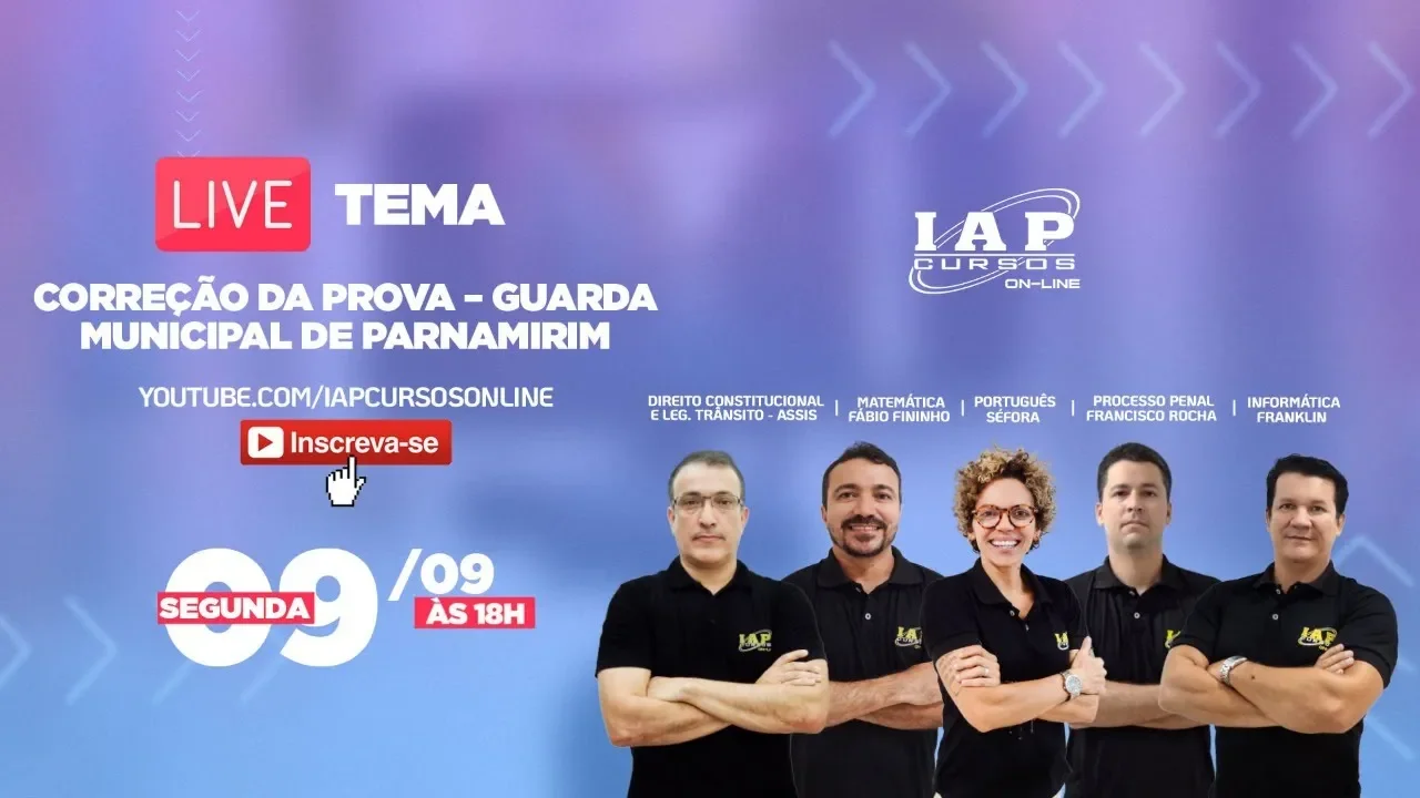 LIVE: CORREÇÃO DA PROVA - GUARDA MUNICIPAL DE PARNAMIRIM