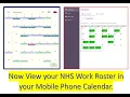 Synchronize your NHS work roster with your mobile phone calendar