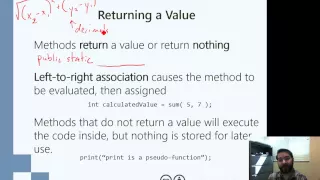 Returning a Value from a Method
