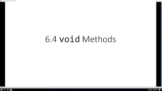 6 4 void Methods