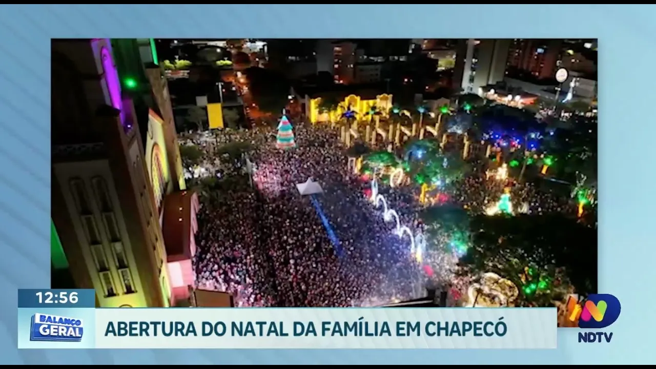 Abertura do Natal em Chapecó começa com show emocionante do padre Fábio de Melo