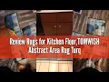 Review Rugs for Kitchen Floor TOMWISH Abstract Area Rug Turquoise and Grey Abstract Art Painting 17