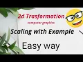 scaling in 2d transformation 2d scaling in computer graphics example
