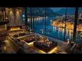 Download Lagu Peaceful Luxury Apartment at Italy | 4K Night View with Elegant Piano Jazz for Relaxation
