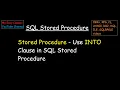 SQL Stored Procedure in IBM i DB2 AS400 - SQL INTO statement