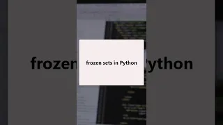 Frozen sets in Python