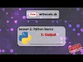 Python Basics Live withcode uk Season 2 Episode 1 Output