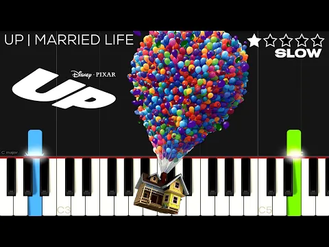Download MP3 Up - Married Life | SLOW EASY Piano Tutorial