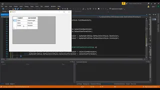 Visual Programming with C - DataGridView Part 1