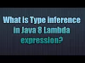 Java 8 lambda-Type inference Java 8 Lambda Type Inference