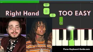 Download Post Malone, Swae Lee - Sunflower Very Easy Right Hand Piano Notes MP3