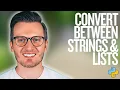 Python Day 35 Part Converting Between Strings and Lists in Python - Learn split and join