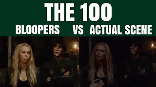 the 100 bloopers vs actual scene