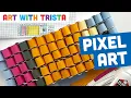 How to Make a Paper Chain Pixel Art Wall Hanging Collaborative Art Lesson - Art With Trista Tutorial