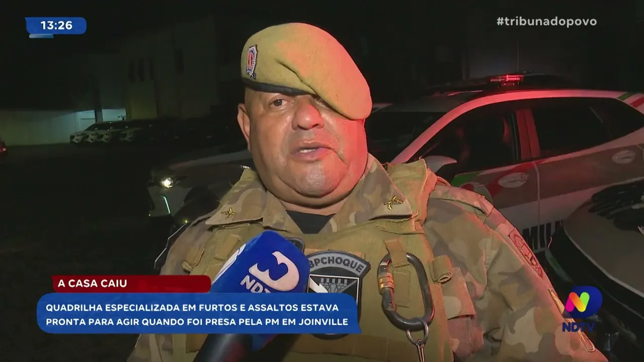 Operação em Joinville: cinco suspeitos de crimes graves são detidos pela polícia militar