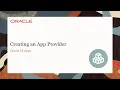 Oracle CX Apps - Creating an App Provider