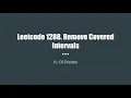 Leetcode 1288 Remove Covered Intervals