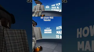 How To Make A Dynamic 3D Menu GUI Roblox Studio Roblox Shorts Tutorial 
