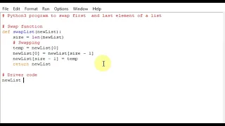 Python program to swap first and last element of a list