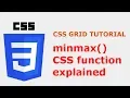 Minmax function in CSS Grid layout examples