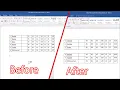 How to split a table in word vertically