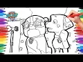 PAW PATROL Rubble and Marshall Coloring Pages How to Draw Paw Pups Paw Patrol Coloring Book