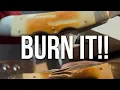 Burning Stag for a better look Knife handle mods made easy