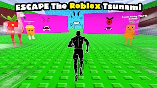 ESCAPE The Roblox Tsunami For Brainrot -  Immersive Interactive Warm Up & HUMAN TETRIS