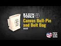 Klein Tool Canvas Bolt Bag, 5416T - Video 5 of 1