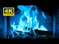 Download Lagu 🔥🎃 Halloween Fireplace 4K (12 HOURS). Blue Fireplace with Crackling Fire Sounds