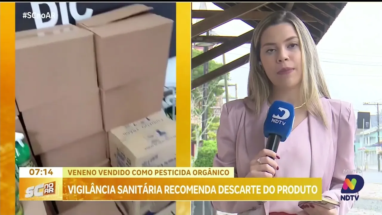 Vigilância Sanitária apreende veneno vendido como pesticida orgânico