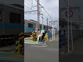 Download Lagu Young Japanese Mom \u0026 Kid waiting for Rapid Odakyu Train to pass in Yamato - Japan - 16 April 2024