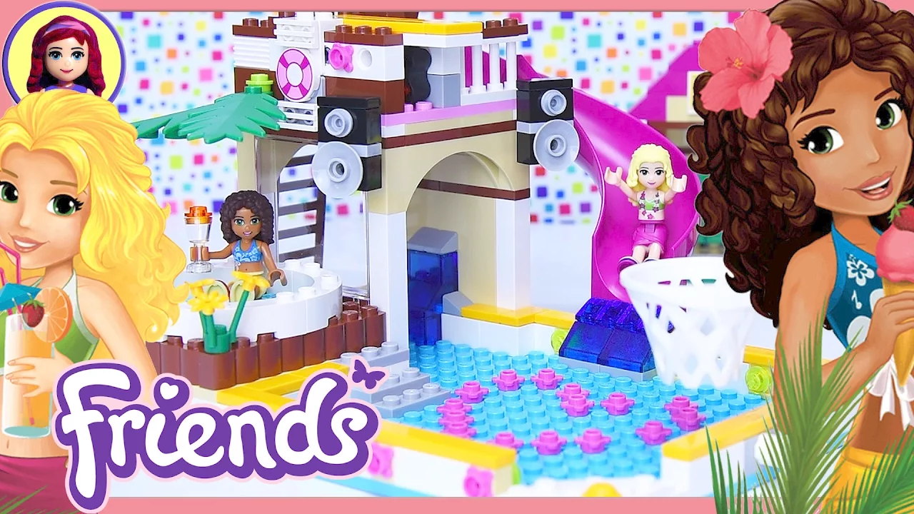 Is the answer going to be yes? Watch the speed build of Lego Friends Andrea's Pool Party set and jud. 