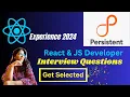 Persistent interview questions and answers Persistent Interview Experience