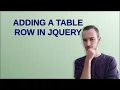 Adding a table row in jQuery